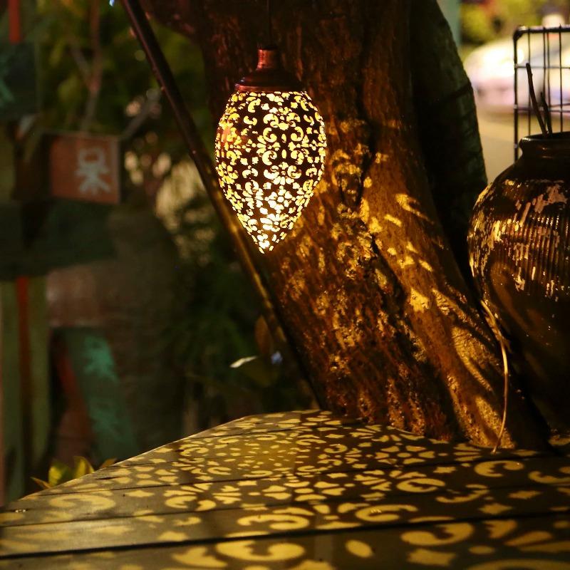 3 шт. в комплекте, уличный солнечный проекционный светильник в форме капли воды, водонепроницаемый уличный светильник для сада, патио, лужайки, дорожки, двора, рождественский декор