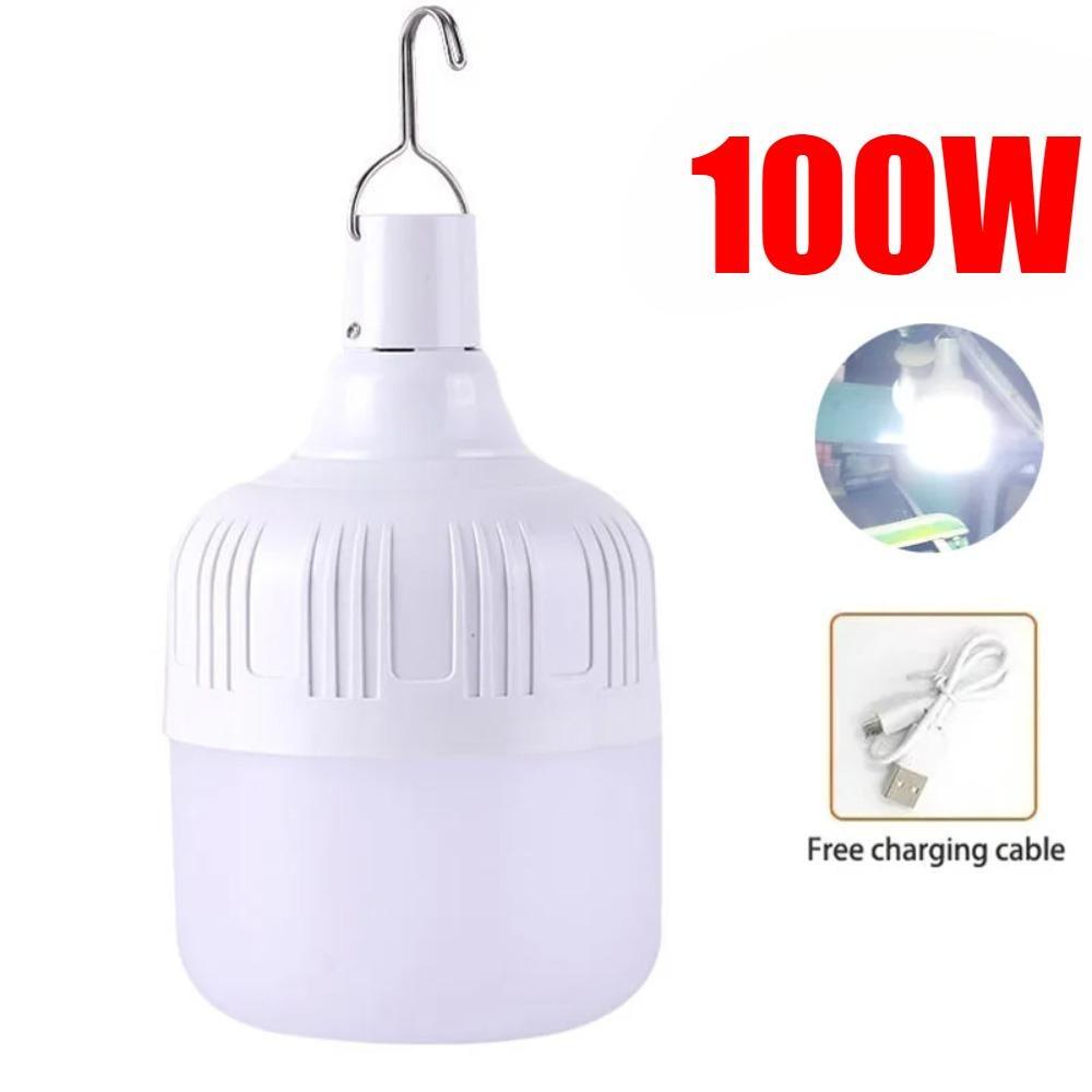 Portable Emergency Lights USB Rechargeable LED Lantern Hook Outdoor Adjustable Tent Lamp BBQ Fishing Camping Lighting Bulb