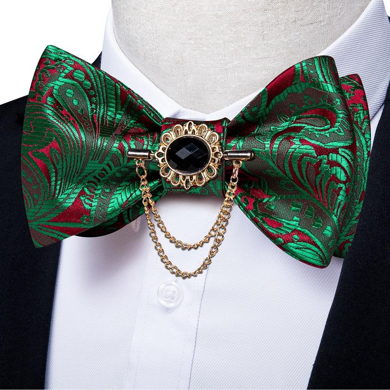 Dibangu Мужской комплект с предварительно завязанным галстуком-бабочкой, серый шелковый галстук, карманные квадратные запонки для официальной свадьбы