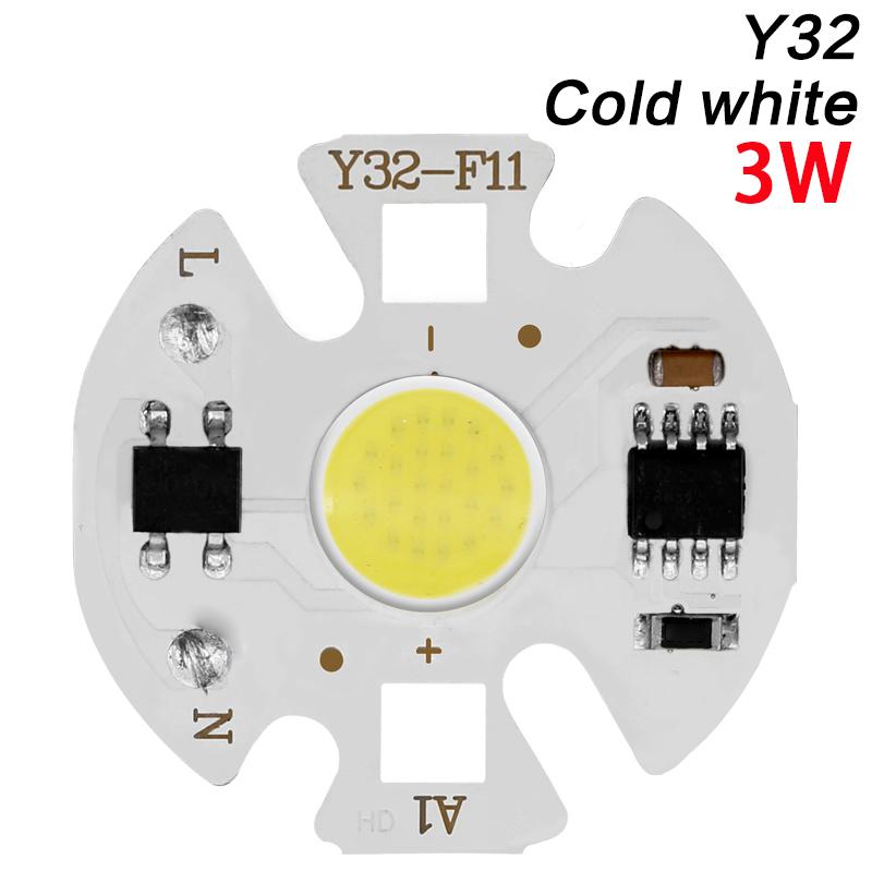 1pcs Chip COB LED Lamp Real Power 3W 5W 7W 10W 12W Y32 LED Lamp Bulb 220V IP65 Input Smart IC For DIY LED Flood Light Spotlight