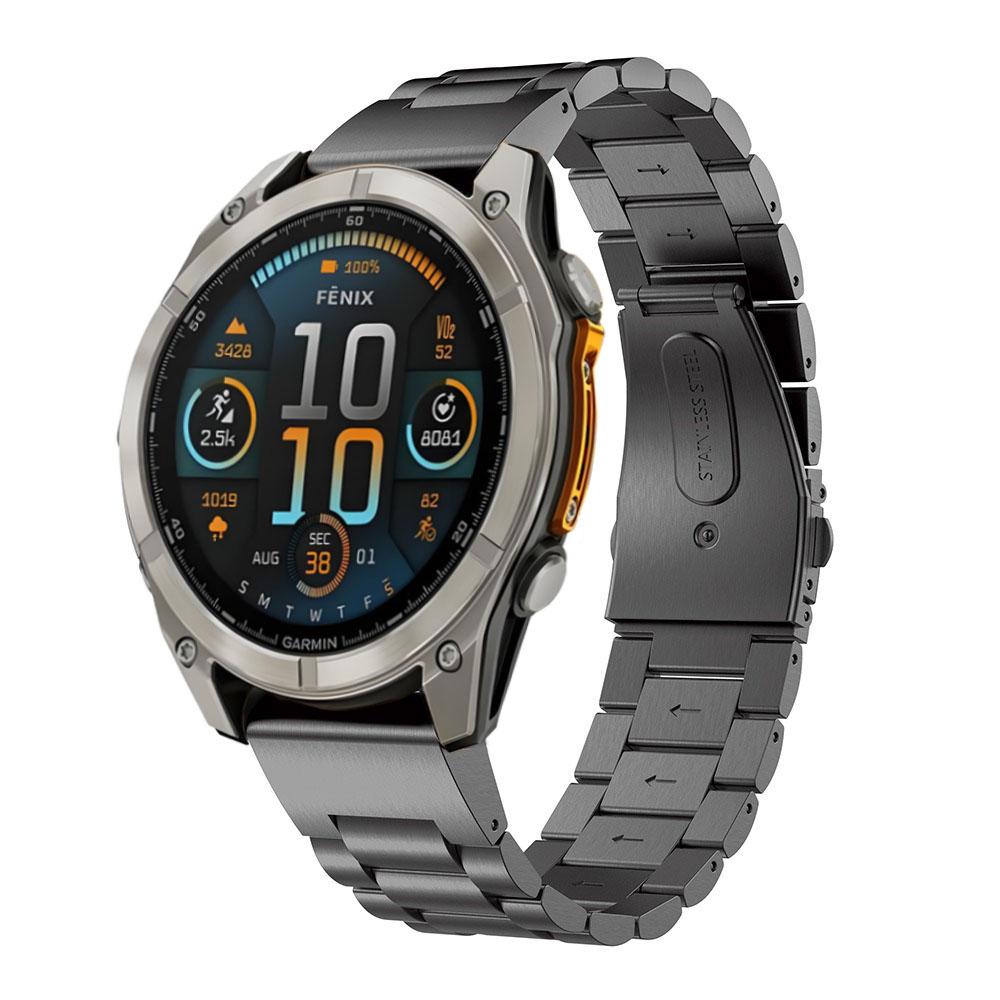 Быстросъемный металлический ремешок 26 мм 22 мм 20 мм для Garmin Tactix 8 Fenix 8/E 7X 6X Браслет из нержавеющей стали Enduro 3 Forerunner 965 Ремешок