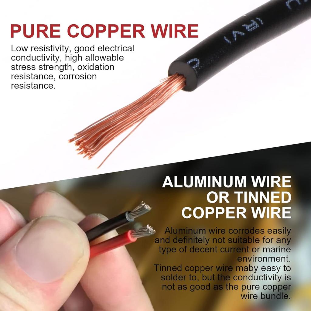 2 Pin Connector Waterproof Connector,Male and Female Way 16 AWG Wire Suitable for Car Truck, Boat and Other Wire Connection