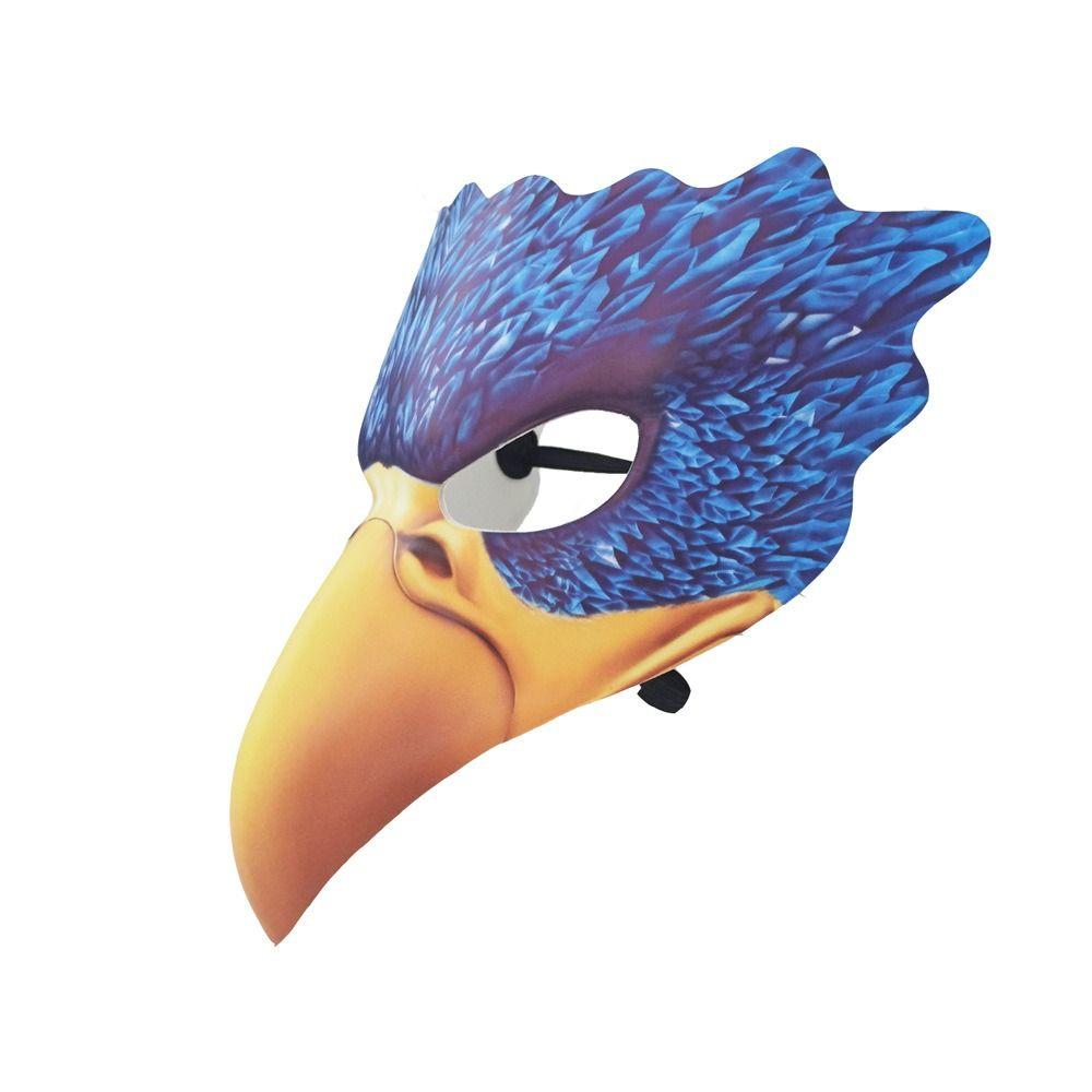 with Elastic Belt Animal Cosplay Mask Handmade Leather Bird Eagle Mask Stage Performance Props