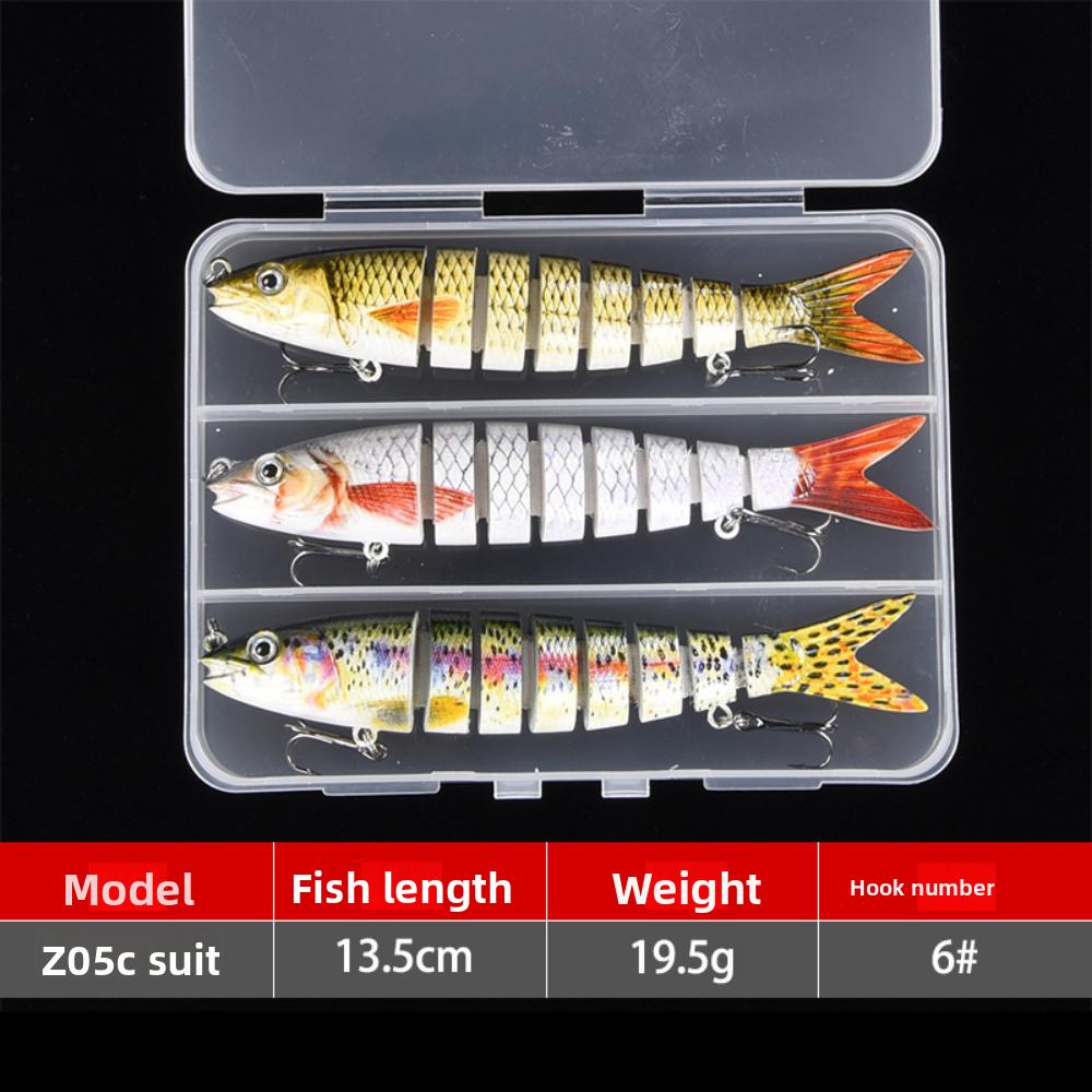 Набор многосекционных приманок Luya 8-секционная рыба приманка для пресноводной морской рыбалки твердая приманка приманка Luya продается далеко 13,5 см