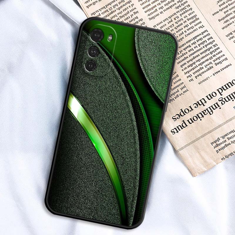 Художественный металлический узор Чехол для телефона Motorola G85 Edge 50 G24 G35 G14 G04 40 G72 G34 G G54 G13 G32 5G Черный
