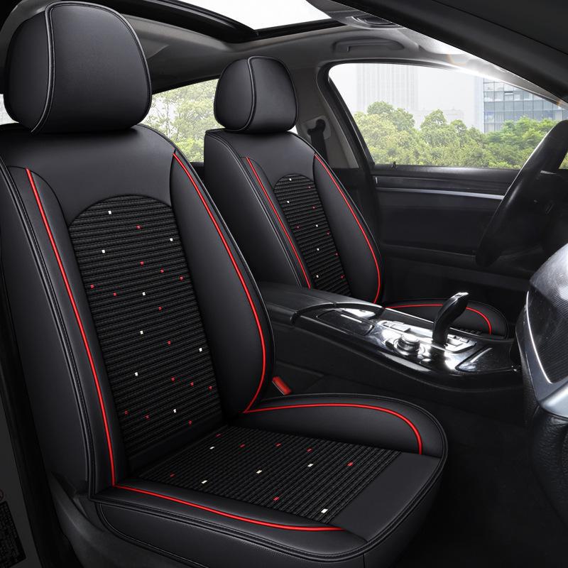 Летняя подушка из ледяного шелка для сиденья автомобиля для владельца и пассажира небольшого автомобиля, кожаный чехол на сиденье для грузовика, универсальный