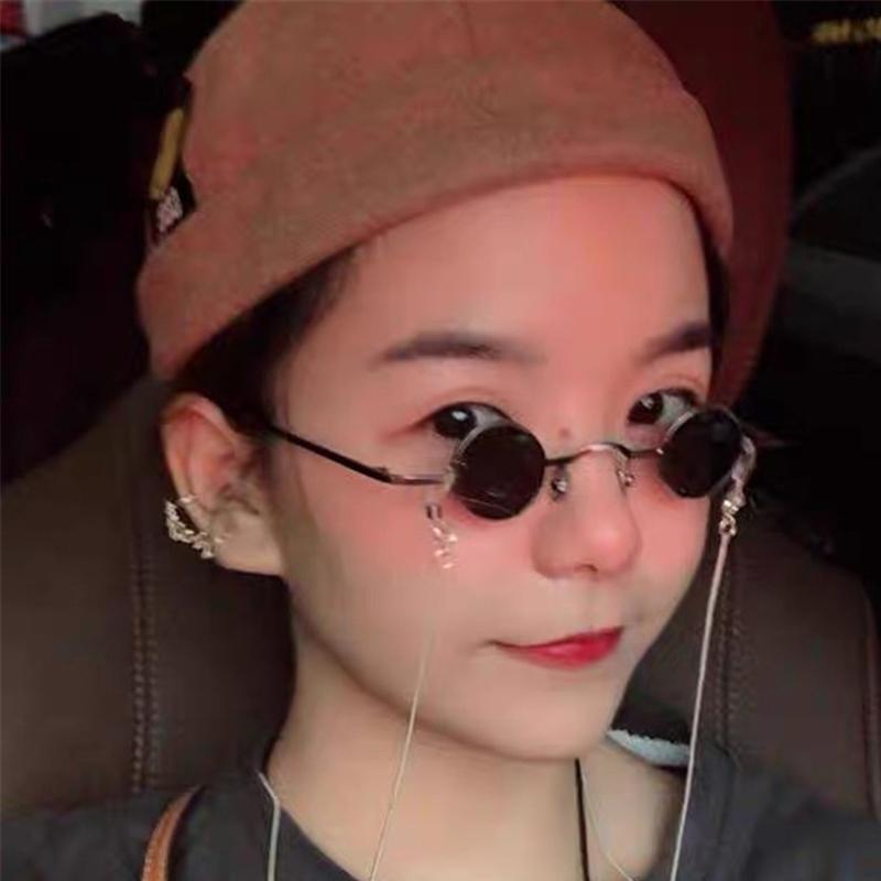 Панк круглые антибликовые солнцезащитные очки Ретро солнцезащитные очки для мужчин женщин ультра маленькая оправа в стиле хип-хоп Ins модные солнцезащитные очки в стиле панк ярких цветов