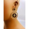 Fashionable Lion Head Relief Earrings with Metal Circular Design for Women's Daily Wear Earings for Women