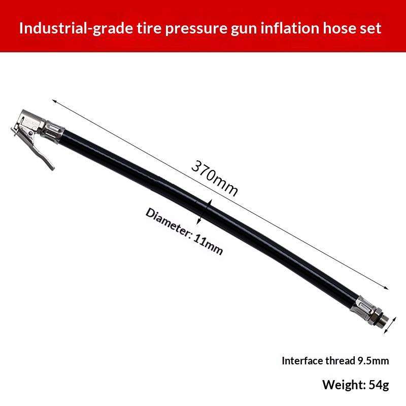 Car Truck Tire Pressure Meter with Inflator and 12 Inch Flexible Rubber Hose Accurate Air Gauge for Auto Repair Garage Use