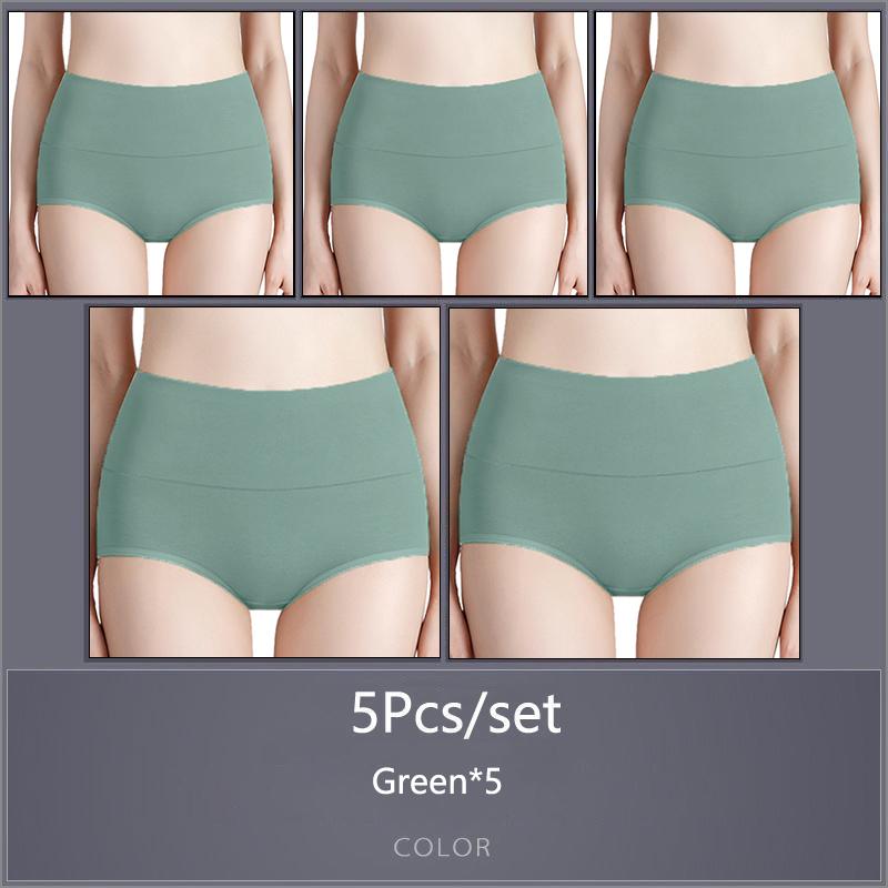 5 шт./компл. женские хлопковые трусики с высокой талией, мягкое дышащее удобное нижнее белье, большие размеры M-XXXXL
