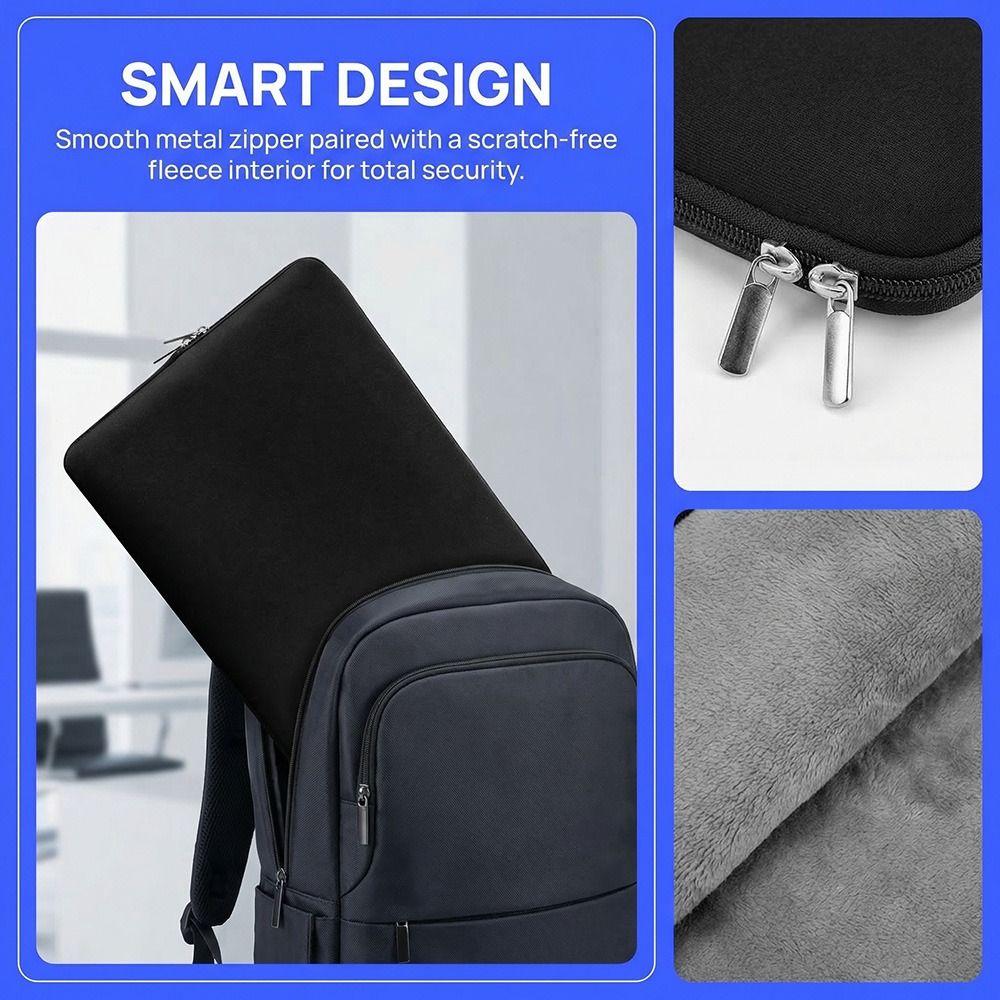 Портативный чехол-сумка для 13-дюймового ноутбука, мягкий, с подкладкой, на молнии, для ноутбука, черный/темно-синий/красный, защитный чехол для ноутбука