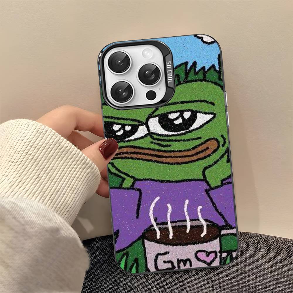 Интернет-мем Пепе Лягушонок Грустный Чехлы для Телефона для IPhone 17 16e 15 14 13 12 11 Plus Pro Max ProMax Цветные Чехлы