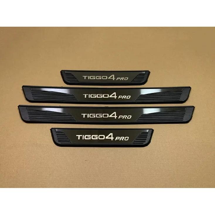 Для Chirey Chery Tiggo 4 7 Pro 5X -2024 Защитная накладка на порог двери автомобиля Накладка на педаль Накладка на порог Накладка-стикер Аксессуары для стайлинга автомобиля