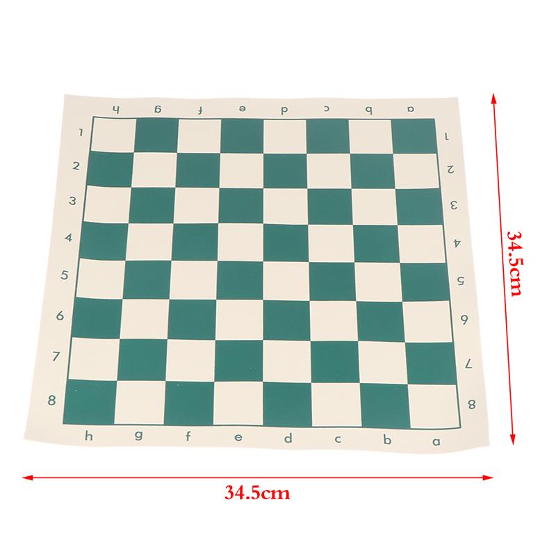 1 шт. 34,5 см Портативная мягкая сворачиваемая кожаная прочная шахматная доска для обучающих игр Шахматная доска ПВХ кожа Шахматная доска