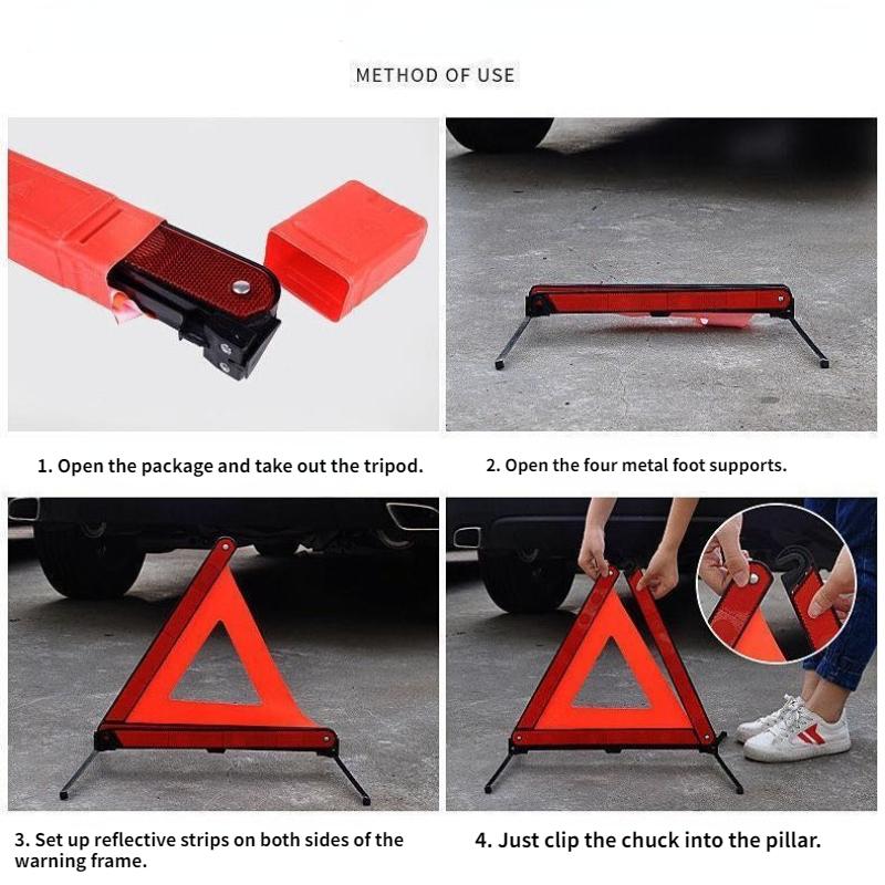 Предупреждающие знаки для штатива, светоотражающие складные знаки опасности для автомобиля, предупреждающие знаки о неисправности автомобиля, практические необходимые автомобильные принадлежности
