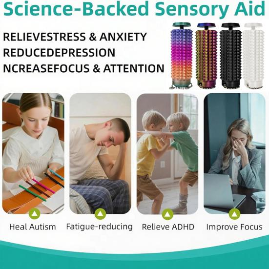 Брелок-шип для снятия тревоги, тихая сенсорная игрушка-непоседа уникальной формы барабана, брелок для снятия стресса