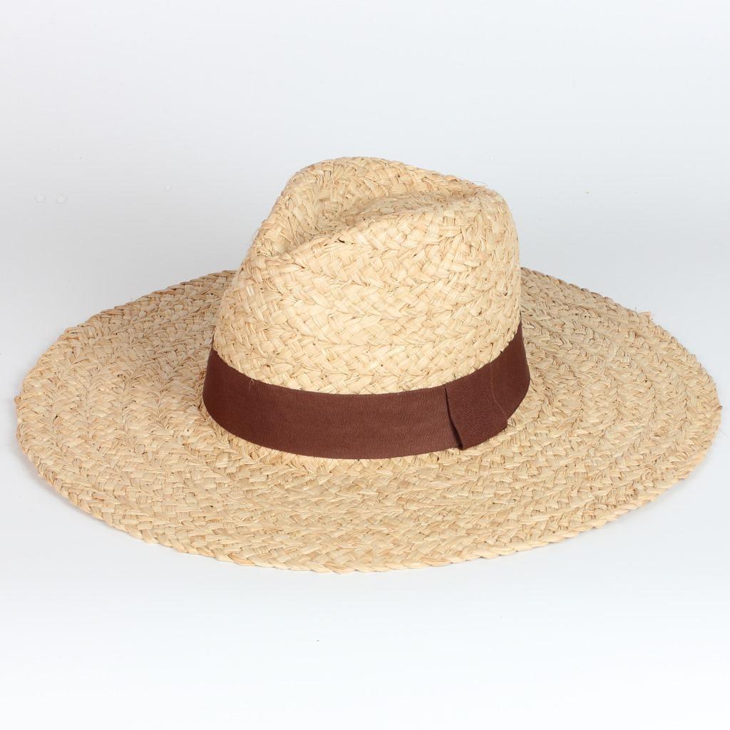 Chic Faceboosummer Handmade Raffigrass Big Brim Fedoras Cap Men Women Panamjazz Hat