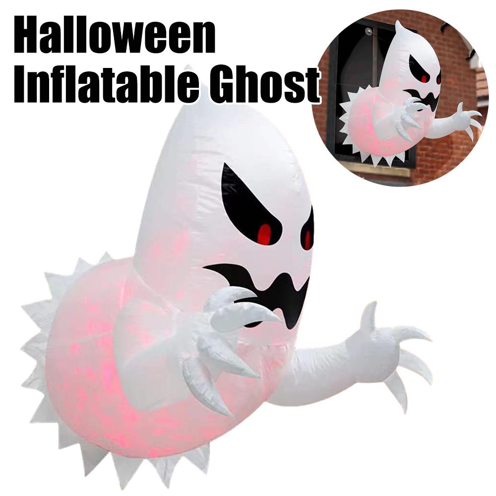 Halloween Inflatables Blow Up Ghost with LED Light Indoor/Outdoor Yard Decor