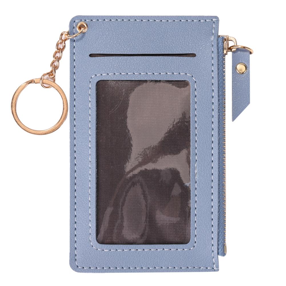 Держатель для карт из искусственной кожи на молнии, мини-простой держатель для кредитных карт, ID-карты для праздника, подарков на день рождения, женский модный кошелек
