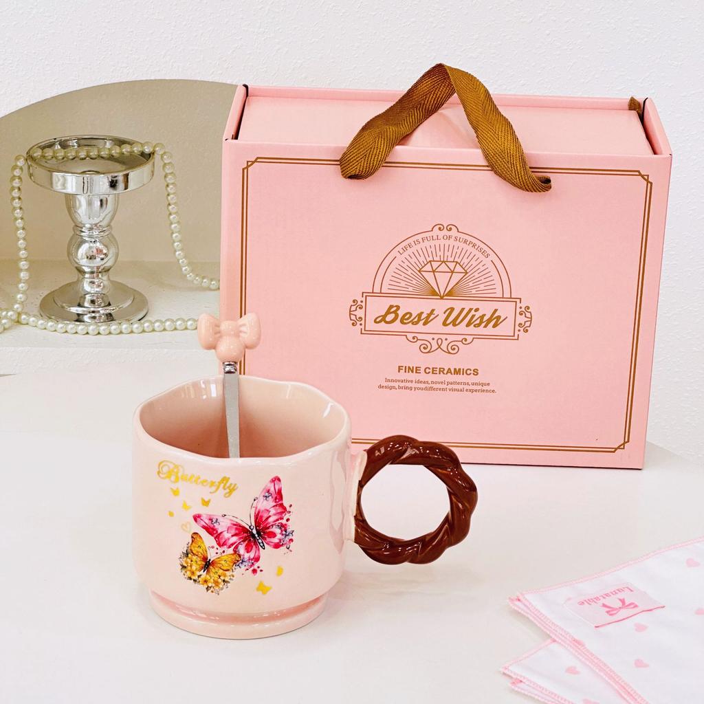 Кружка Папа Утка с крышкой Милая керамическая чашка Пара Девушка с высоким взглядом Сердце Подарок Девушка Чашка для воды