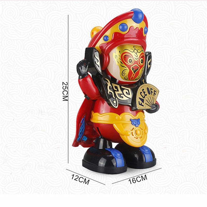 Автоматически конвертировать Пекинскую оперу, меняющую лицо, танцующего робота, светящуюся музыкальную игрушку-робота