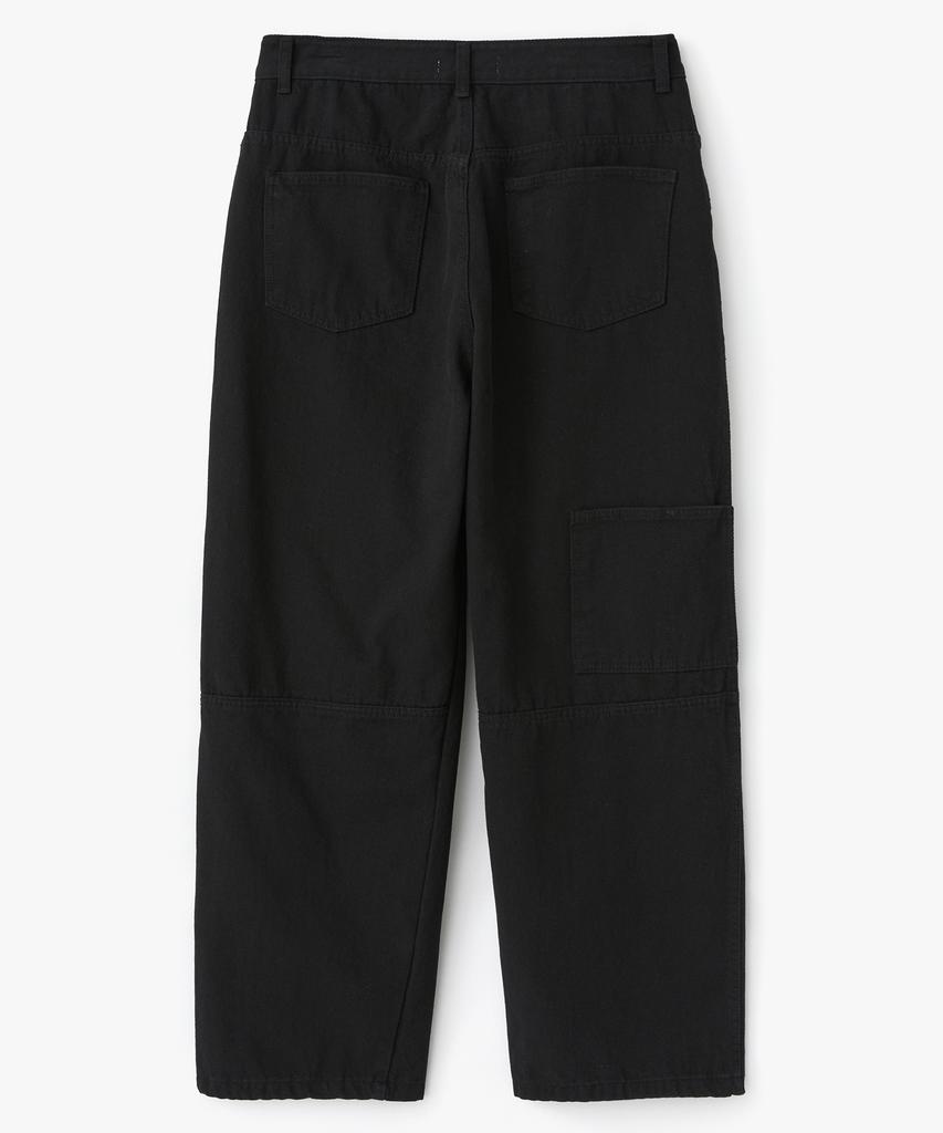 COFWI Wide One-Pleat Cotton Pocket Pants Black