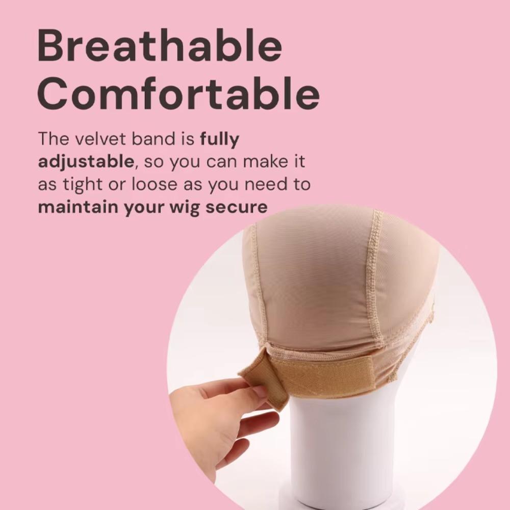 U-образная вентиляционная шапочка для парика с резинкой для захвата, кружевная шапочка для парика, новая купольная сетчатая шапочка для парика без клея