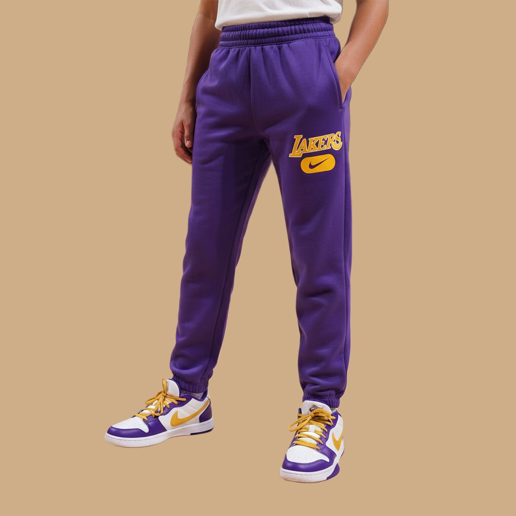 Nike Детские тренировочные штаны-джоггеры NBA Lakers Разогревочные Штаны 3Z2B7FELM-LAK