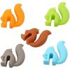 JJLFresheners 5 Pcs Colorful Cute Squirrel Shape Silicone Tea Bag Holder Cup, Squirrel Drink Markers, Tea Bag Holder for Cup Hanging Tool Mug Candy