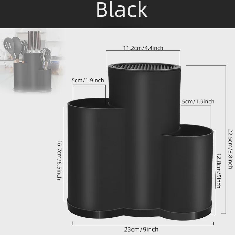 Современная стойка для хранения кухонных ножей и столовых приборов