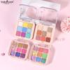Nine-colored Colorful Fog-sensing Eyeshadow Velvet Glitter Flash Eyeshadow Plate Waterproof and Sweat-proof Not Easy To Take Off Makeup Eye Makeup