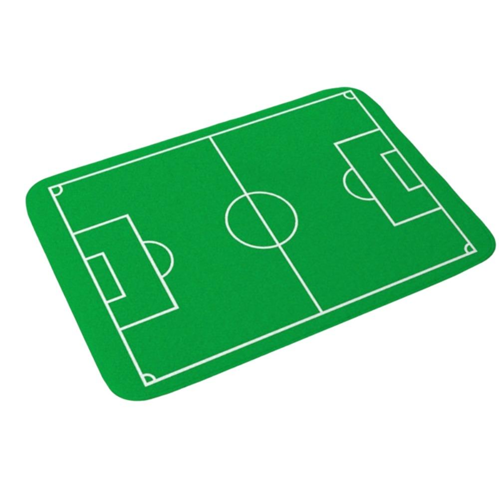 Green Football Court Pattern Doormat Non-slip Small Rug Home Decor Bath Mat Bathroom