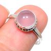 Natural Rose Quartz Gemstone Handmade 925 Solid Sterling Silver Ring S.8.5 B2i95