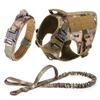 Large Dog Harness Collar Leash Set Military Dog Harnesses Pet Tactical Vest Training German Shepherd For Medium Large Dogs