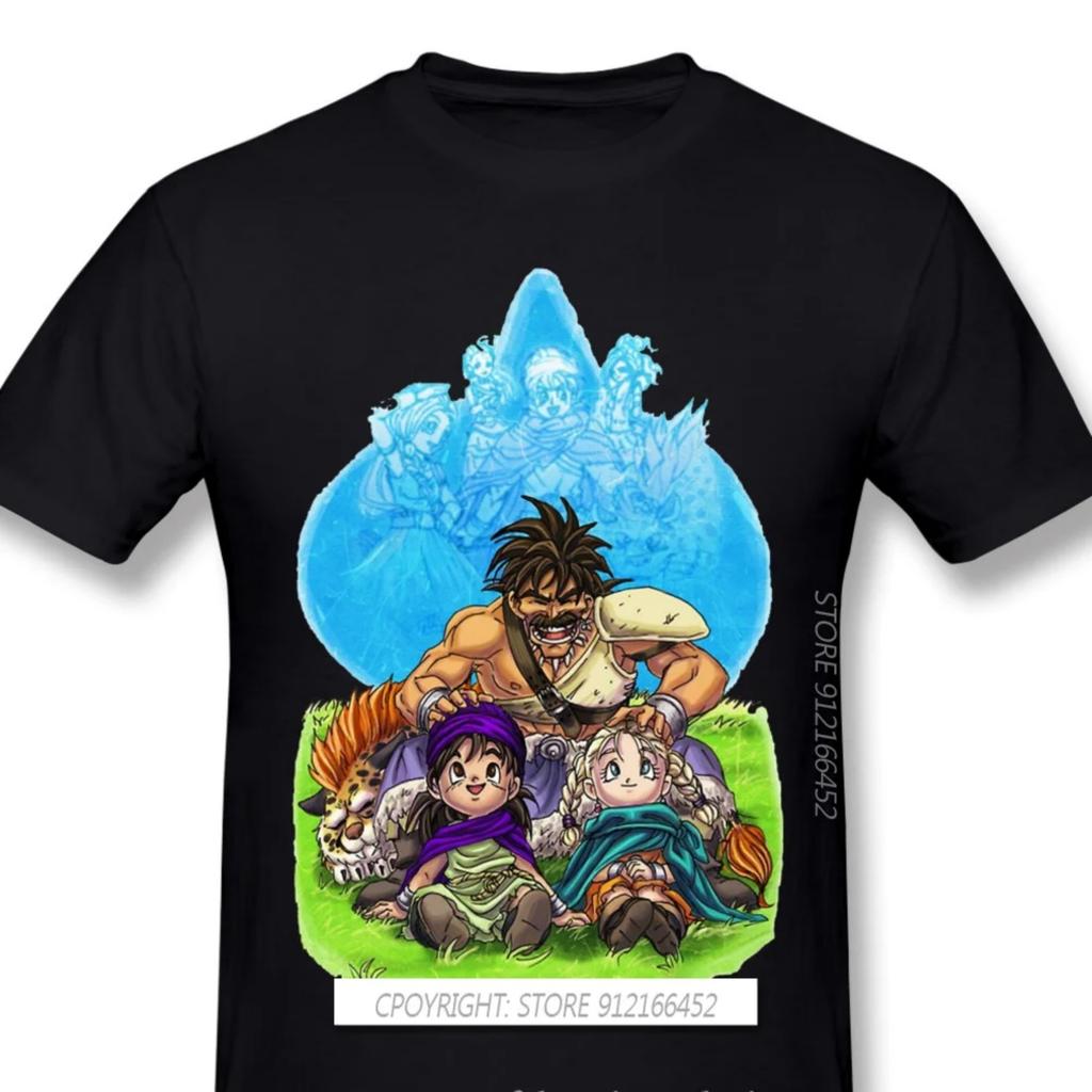 Герой, Бьянка, Панкрац И Сэйбер Аниме Одежда Дизайн Dragon Quest Забавное Аниме Манга 100% Хлопок Футболка Мужская Футболка