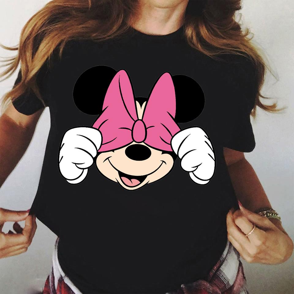 2025 Disney Микки Маус Милый Харадзюку Ульцзанг Мода Топ Семейный Топ для Родителей и Детей 100% Чистый Хлопок С Принтом Повседневная Футболка
