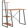 Desk with Shelf Unit Black and Oak 102*50*117 cm