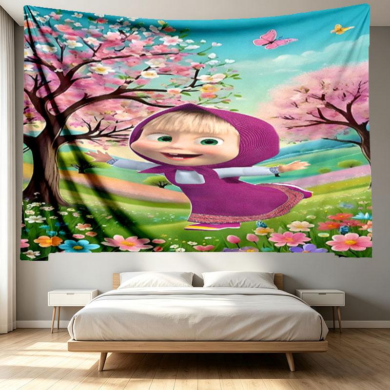 cartoon animation Print Tapestry - Portable Wall Decor Cloth, for Home, Dorm, Travel, Bedroom, Living Room - Ideal Birthday Housewarming Gift