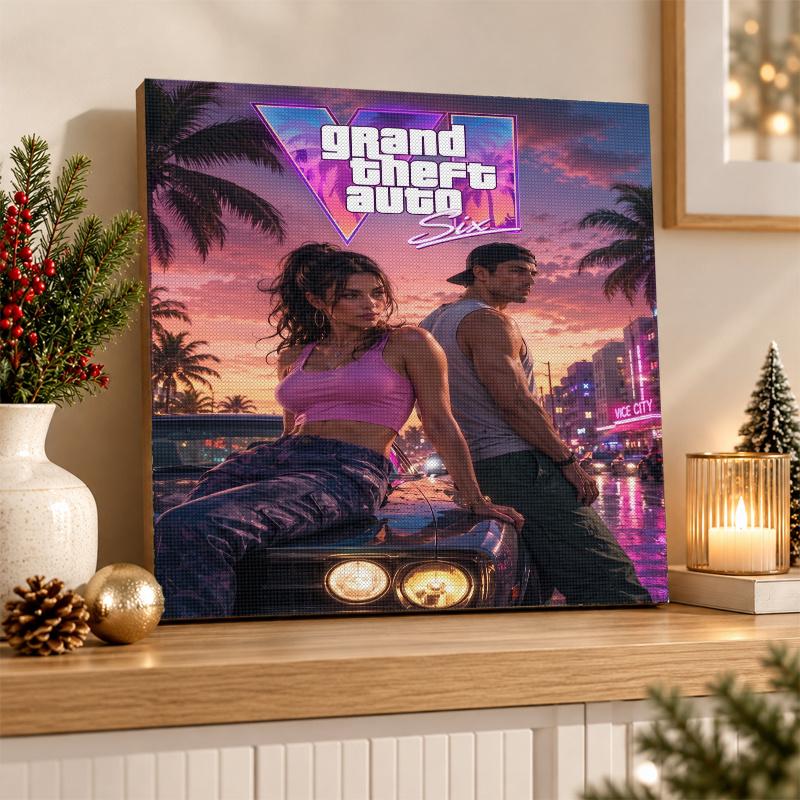 GTA Diamond Painting Kit 5D Full Drill DIY Diamond Mosaic Wall Art Home Decor