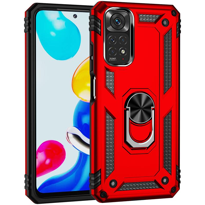 For Xiaomi Redmi Note 11 11S 2022 Case Magnetic Metal Ring Holder Bumper Armor Cases For Redmi Note11 Pro 11E Pro 5G Back Cover