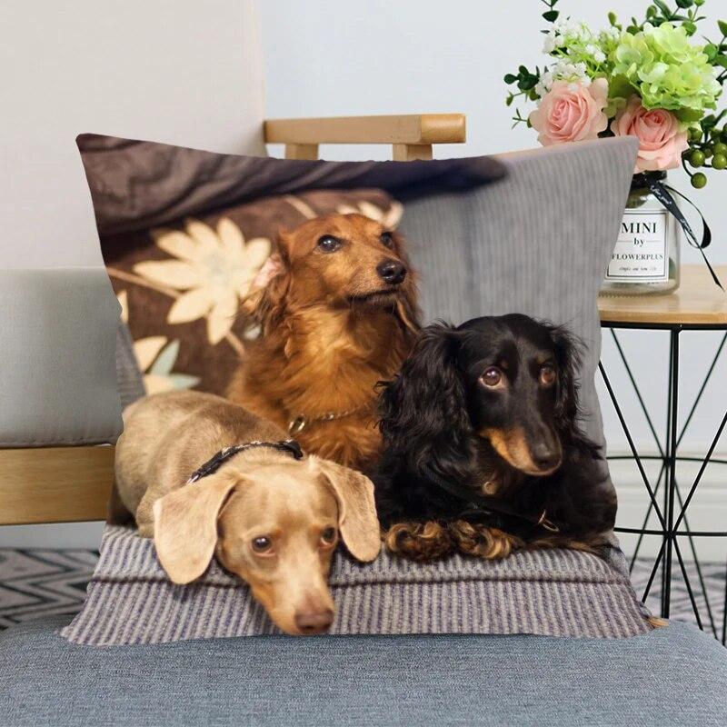 Такса животное Лидер продаж наволочка новогоднее украшение свадьба