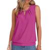 Женская модная майка без рукавов с круглым вырезом, однотонный повседневный топ