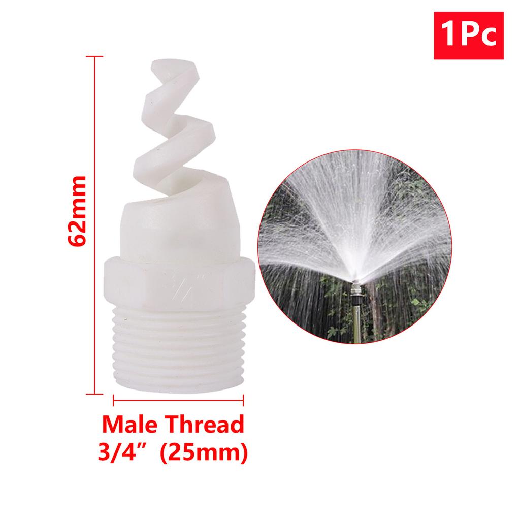 Spiral Cone Atomization Nozzle 1/4" 3/8" 1/2" 3/4" 1" Male Thread Plastic Sprayer Head Stainless Steel Irrigation Mist Sprinkler