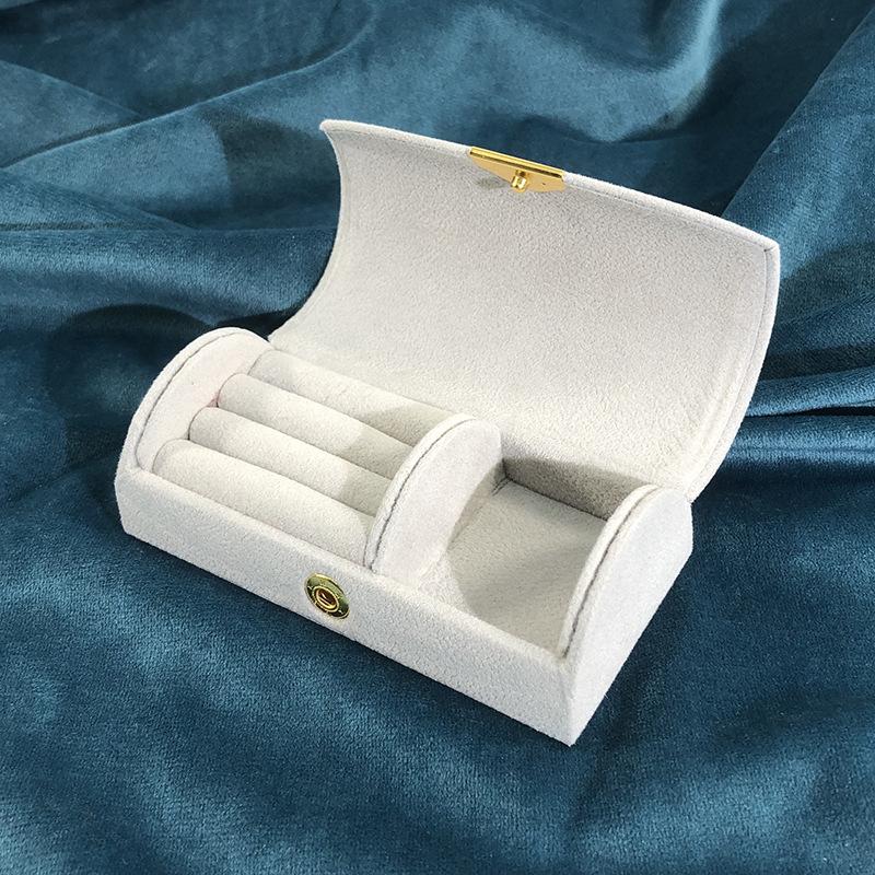 Arch Face Jewelry Box High-end Beaded Velvet Travel Portable Storage Bag Bracelet Earring Ring box earring necklace box