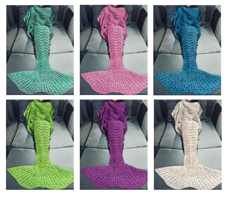 Плед Русалки Тепло Спальни Зимний Вязаный Плед Взрослый Предметы Дома