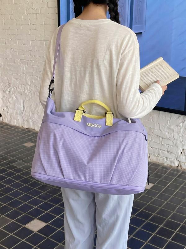 Expandable Oxford Travel Bag: Lightweight, Large Capacity, Wet/Dry Separation, Ideal for Business Trips and Fitness