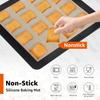 2Pcs Silicone Baking Mats for 12 Inch Cake Pan/12x12 Cheesecake Pan/Toaster Oven Air Fryer Liner, 11.75"Square Food Grade Silicone Mats for Baking,