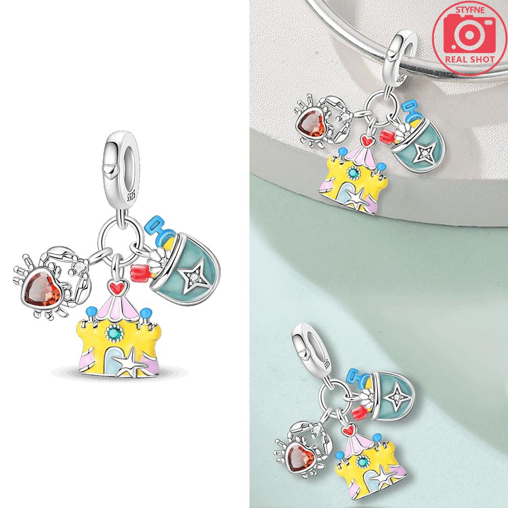 Шармы из 100% меди подходят для оригинального нового летнего браслета с кокосовым пляжем для путешествий с ИИ-роботом, для изготовления ювелирных изделий своими руками, женский подарок