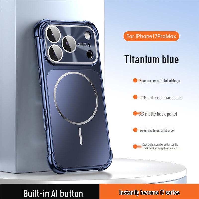 Чехол-трансформер Apple 16 Pro Max для 17, магнитный, с рисунком CD, противоударная защита с подушками безопасности