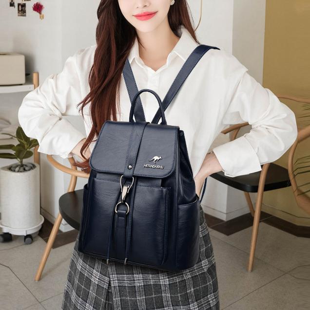 High Quality Leather Backpack Women Leather Travel Backpack School Bags for Teenager Girl Sac Ladies Shoulder Bags